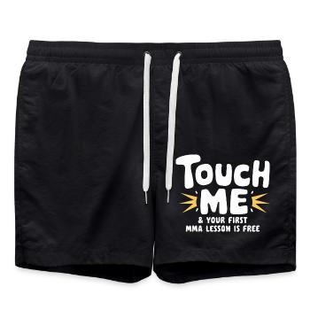MMA-Lifestyle für Kämpfer - Badeshorts - Schwarz - Vorne - AI Model Male 185 light (185cm)
