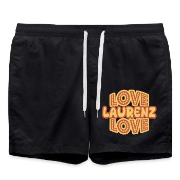 Gift for Laurenz - Swim Trunks - black - Front - AI Model Male 185 light (185cm)