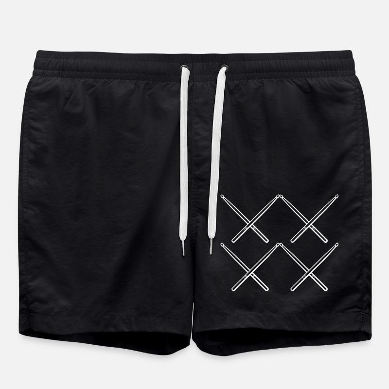 Drummer Drumsticks - Swim Trunks - black