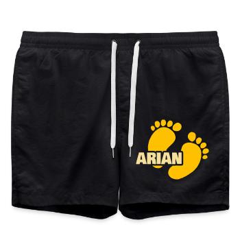 Geschenk für Arian - Badeshorts - Schwarz - Vorne - AI Model Male 185 light (185cm)