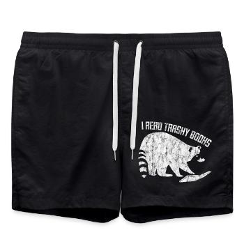 I Read Trashy Books 3 - Badeshorts - Schwarz - Vorne - AI Model Male 185 light (185cm)