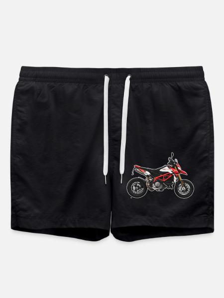 Superbike // Illustration - Swim Trunks - black