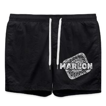 Marlon - Swim Trunks - black - Front - AI Model Male 185 light (185cm)