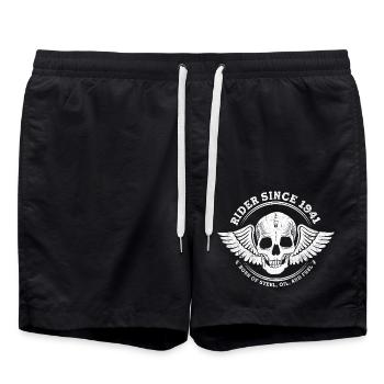 Fahrer seit 1941 - 84 Jahre Open Roads & - Badeshorts - Schwarz - Vorne - AI Model Male 185 light (185cm)