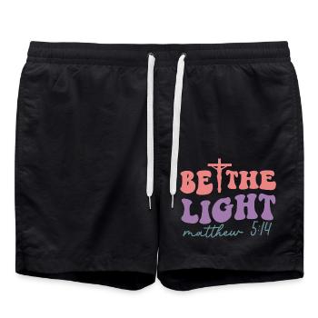 Be the Light - Swim Trunks - black - Front - AI Model Male 185 light (185cm)