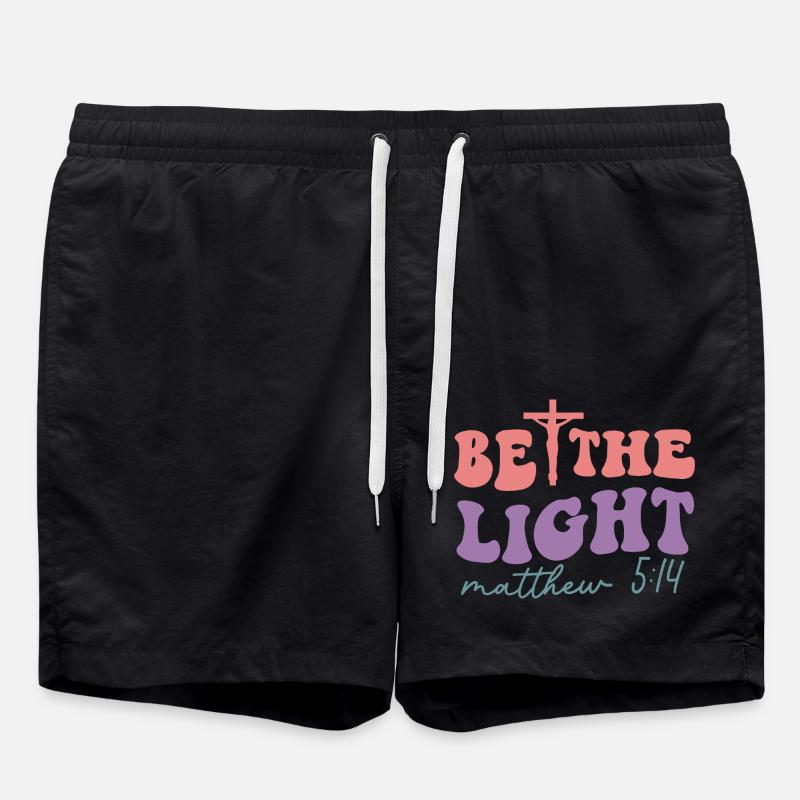 Sei das Licht - Badeshorts - Schwarz