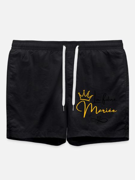 Bride-to-be Crown - Bride Gift - Swim Trunks - black