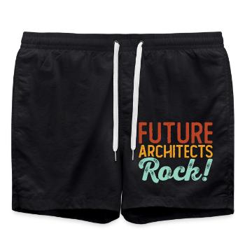 Architecte - Short de bain - noir - Devant - AI Model Male 185 light (185cm)
