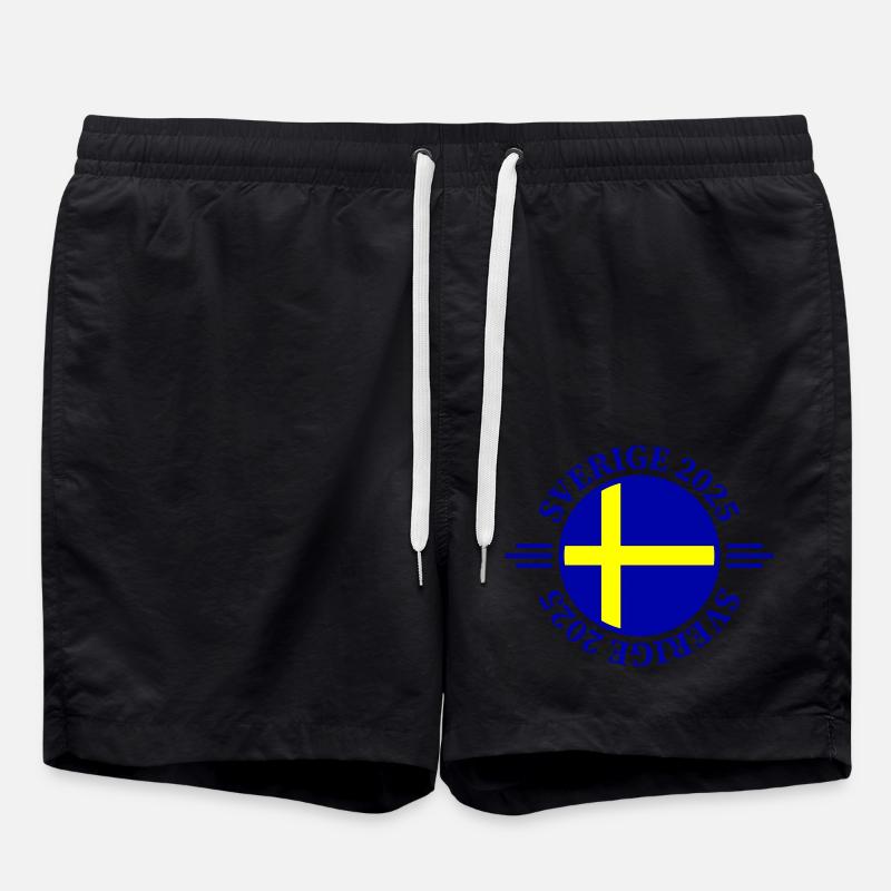 Suède 2025 Sverige - Short de bain - noir
