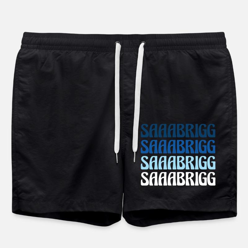 Saaabrigg Saarbrücken Dialecte Cadeau - Short de bain - noir