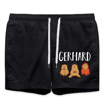 Gamer Zocker Zocken Gaming Gerhard - Short de bain - noir - Devant - AI Model Male 185 light (185cm)