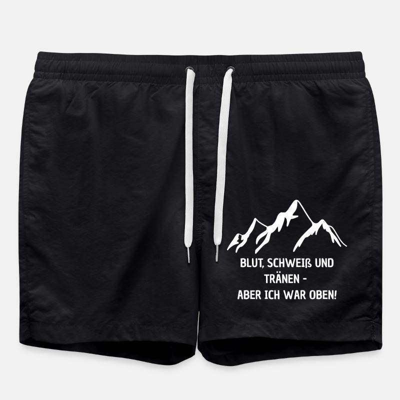 Ich war oben! - Badeshorts - Schwarz
