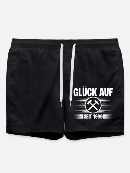 Glueck auf seit 1999 - Badeshorts - Schwarz