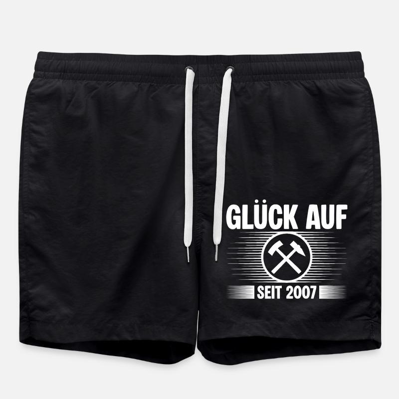 Glueck auf seit 2007 - Badeshorts - Schwarz