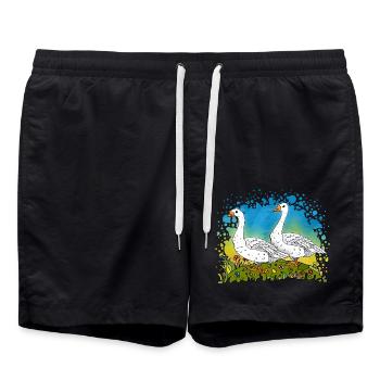 Geese - Swim Trunks - black - Front - AI Model Male 185 light (185cm)