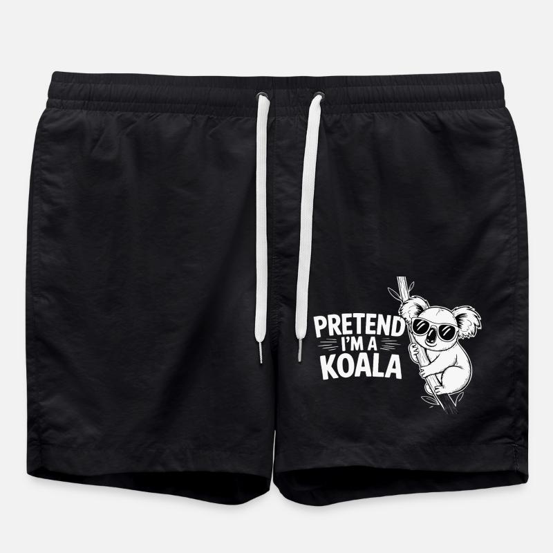Pretend I’m a Koala - Badeshorts - Schwarz