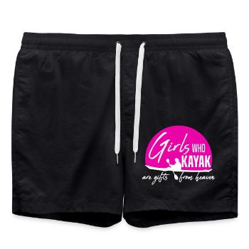 Girls Who Kayaking - Swim Trunks - black - Front - AI Model Male 185 light (185cm)