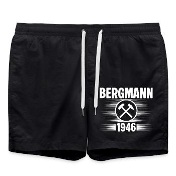 Erzgebirge Bergmann - Badeshorts - Schwarz - Vorne - AI Model Male 185 light (185cm)