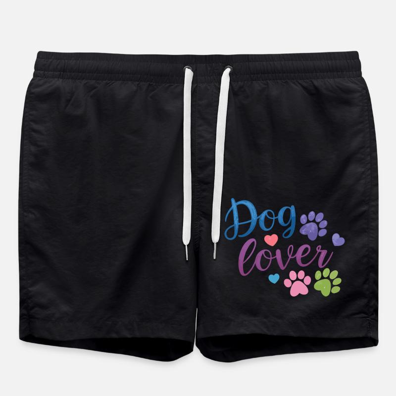 dog lovers - Swim Trunks - black