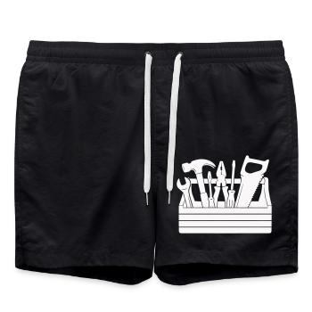 toolbox - Short de bain - noir - Devant - AI Model Male 185 light (185cm)