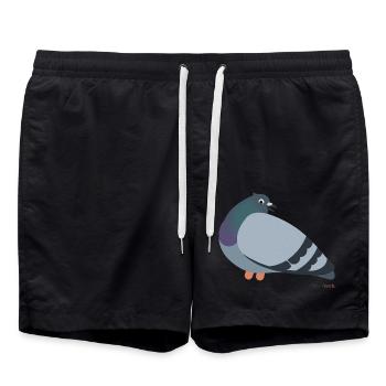 Pigeons pigeons - Short de bain - noir - Devant - AI Model Male 185 light (185cm)