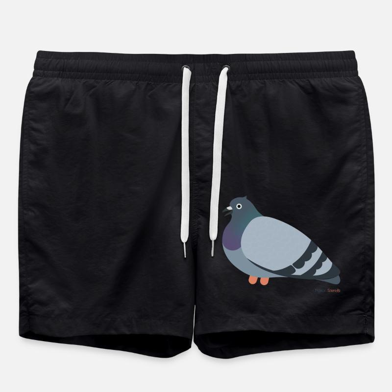 Pigeon Bird - Swim Trunks - black