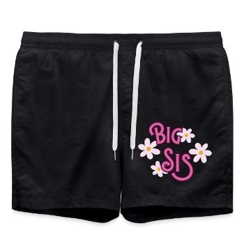 Big Sister – Geschwister Outfit - Badeshorts - Schwarz - Vorne - AI Model Male 185 light (185cm)