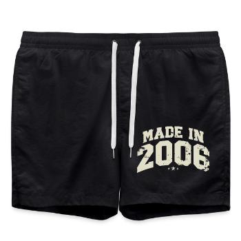 2006 Vintage Born Legends Cadeau d’anniversaire - Short de bain - noir - Devant - AI Model Male 185 light (185cm)