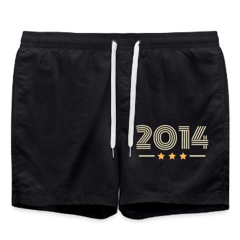 Legendär seit 2014 Geburtstagsgeschenk 2014 - Badeshorts - Schwarz - Vorne - AI Model Male 185 light (185cm)