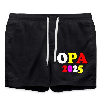 Opa 2025 - Badeshorts - Schwarz - Vorne - AI Model Male 185 light (185cm)