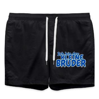 Ich bin der kleine Bruder - Badeshorts - Schwarz - Vorne - AI Model Male 185 light (185cm)
