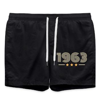 Légendaire Depuis 1963 Cadeau D anniversaire 1963 - Short de bain - noir - Devant - AI Model Male 185 light (185cm)