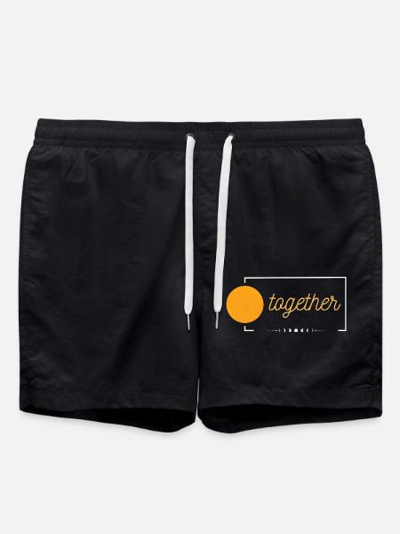 Partner motif - better together - Sun - Swim Trunks - black