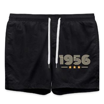 Legendary Since 1956 Birthday Gift 1956 - Swim Trunks - black - Front - AI Model Male 185 light (185cm)