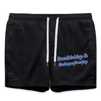 Overthinking & Underperforming - Badeshorts - Schwarz - Vorne - AI Model Male 185 light (185cm)