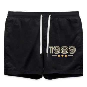 Legendary Since 1989 Birthday Gift 1989 - Swim Trunks - black - Front - AI Model Male 185 light (185cm)