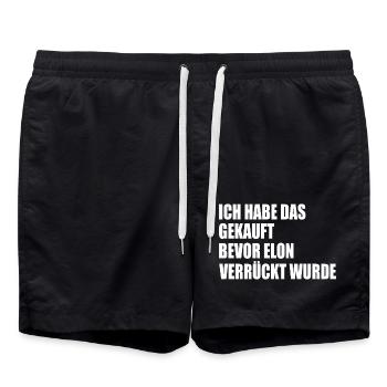 ich habe das gekauft bevor elon verrückt wurde - Badeshorts - Schwarz - Vorne - AI Model Male 185 light (185cm)