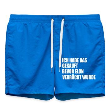 ich habe das gekauft bevor elon verrückt wurde - Badeshorts - Cobalt blue - Vorne