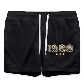 legendär seit 1988 Geburtstagsgeschenk 1988 - Badeshorts - Schwarz - Vorne - AI Model Male 185 light (185cm)
