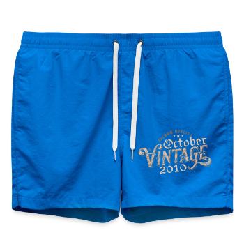 October Birthday Gift | Born in October 2010 - Swim Trunks - cobalt blue - Front
