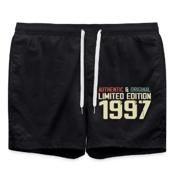 1997 Birthday Gift 1997 Vintage 1997 Retro - Swim Trunks - black - Front - AI Model Male 185 light (185cm)