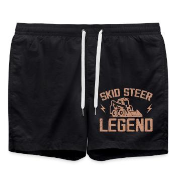 Never Underestimate An Old Man With A Skid Steer - Short de bain - noir - Devant - AI Model Male 185 light (185cm)