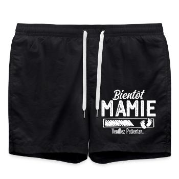 Bientôt Mamie Future Grand mère - Short de bain - noir - Devant - AI Model Male 185 light (185cm)