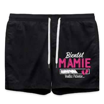 Bientôt Mamie Future Grand mère - Short de bain - noir - Devant - AI Model Male 185 light (185cm)