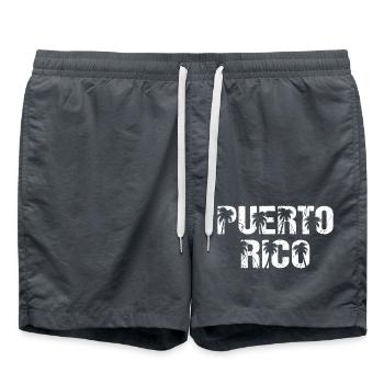 Puerto Rico Palm Trees - Swim Trunks - anthracite - Front - AI Model Male 185 light (185cm)
