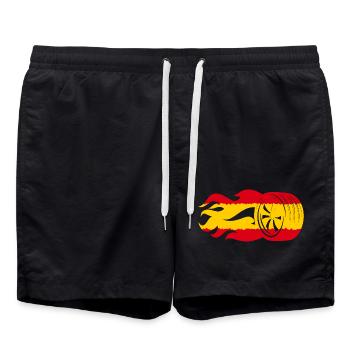 Drapeau du sport automobile espagnol - Short de bain - noir - Devant - AI Model Male 185 light (185cm)