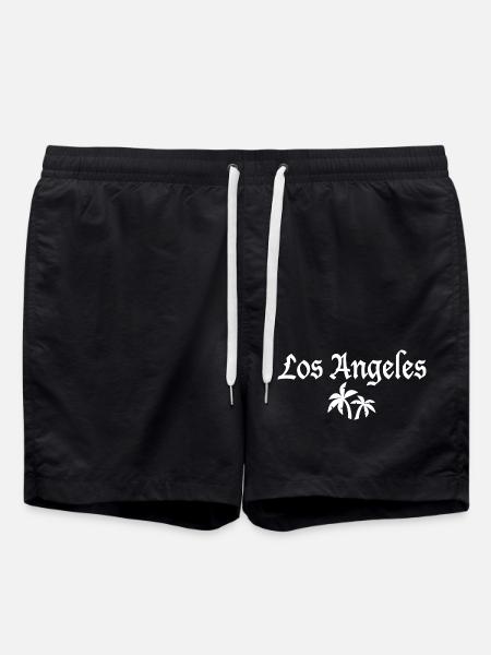 Los Angeles Palm Trees - Swim Trunks - black