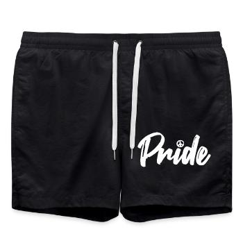 Pride Peace - Swim Trunks - black - Front - AI Model Male 185 light (185cm)