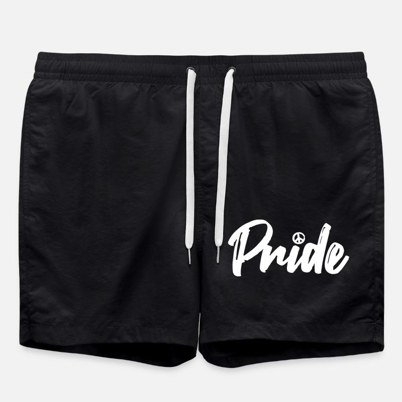 Pride Peace - Swim Trunks - black