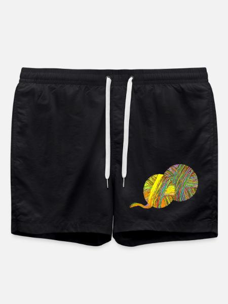 ball of yarn - Swim Trunks - black